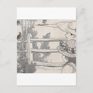 Carte Postale Queue sur un rail