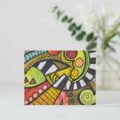 CARTE POSTALE QUI A DIMENTI MA TOMATE D'UN COUTEAU CUBISÉ ? (Debout devant)