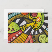 CARTE POSTALE QUI A DIMENTI MA TOMATE D'UN COUTEAU CUBISÉ ? (Devant / Derrière)