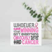 Carte Postale Qui A Dit Le Cancer Du Sein (Debout devant)