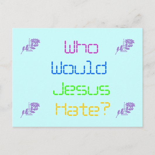 Carte Postale Qui Dieu Détesterait-Il ? (Devant)