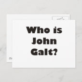 Carte Postale Qui est John Galt ? (Devant / Derrière)