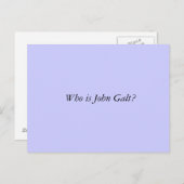 Carte Postale Qui est John Galt ? (Devant / Derrière)