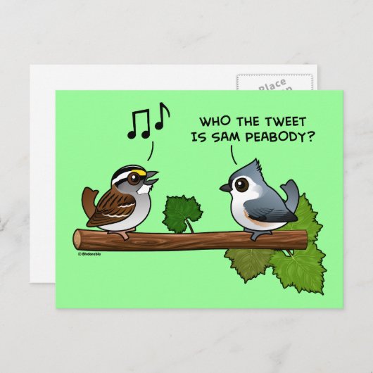 Carte Postale Qui est le Tweet ? (Devant / Derrière)