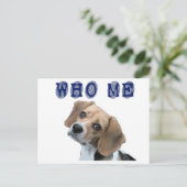 Carte Postale Qui j'empreinte digitale de chien (Debout devant)