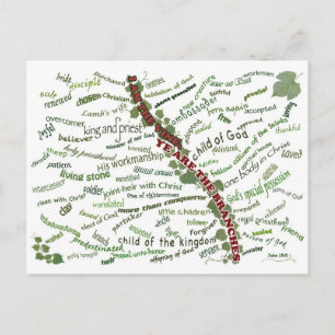 Carte Postale Qui nous sommes en Christ - 85 noms que Dieu nous 