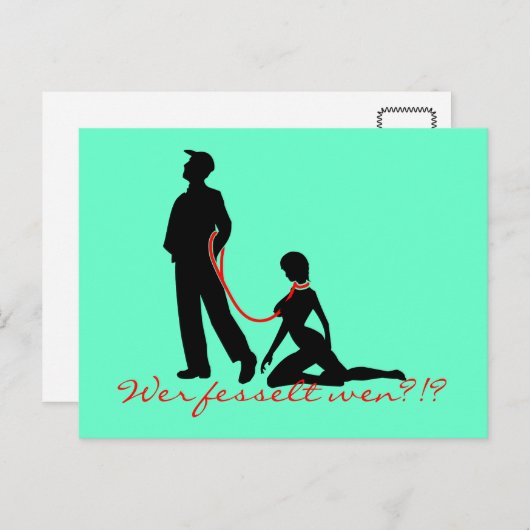 Carte Postale Qui va ligoter qui ? (Devant / Derrière)