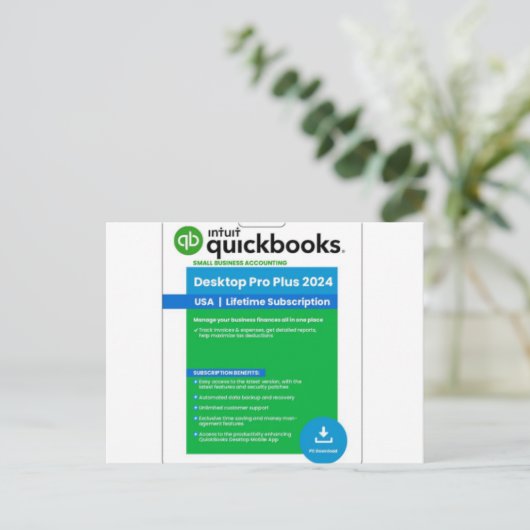 Carte Postale Quickbooks Desktop Pro 2023 - intquickbooks.com (Debout devant)