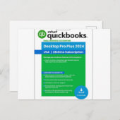 Carte Postale Quickbooks Desktop Pro 2023 - intquickbooks.com (Devant / Derrière)