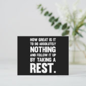 Carte Postale Qu'il est formidable de ne rien faire du tout.. (Debout devant)