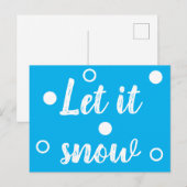 Carte Postale Qu'il neige (Devant / Derrière)