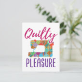 Carte Postale Quilty Plaisir Quilting Lover Quilter Sew Quilter (Debout devant)