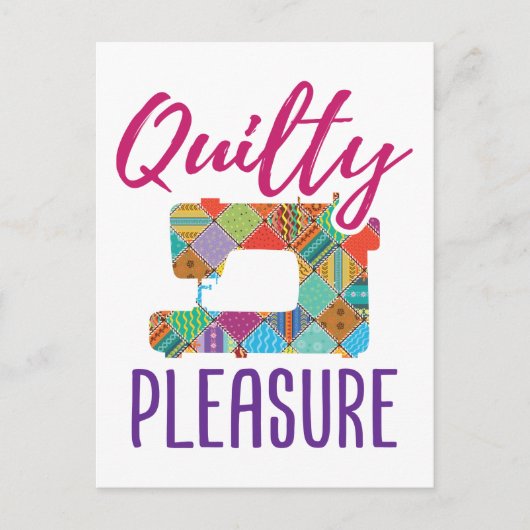 Carte Postale Quilty Plaisir Quilting Lover Quilter Sew Quilter (Devant)