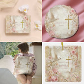 Carte Postale Quince rose céleste et or, sur mesure