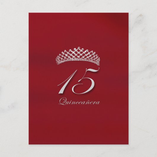 Carte Postale Quinceañera pour le 15ème anniversaire (Devant)