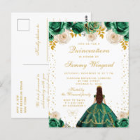 Quinceañera Princesse Florale Verte