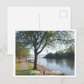 Carte Postale Quincy, Illinois, sur le Mississippi (Devant / Derrière)