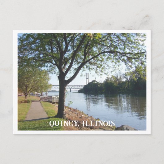 Carte Postale Quincy, Illinois, sur le Mississippi (Devant)