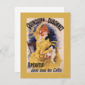 Carte Postale Quinquina Dubonnet Aperitif Poster promotionnel (Devant / Derrière)