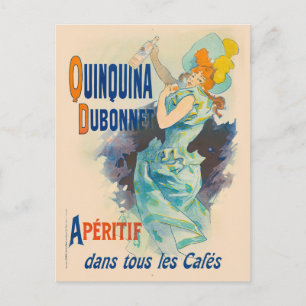 Carte Postale Quinquina Dubonnet Apéritif Poster vintage 1895