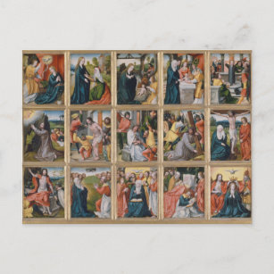 Carte Postale Quinze Mystères du Saint Rosaire Art religieux