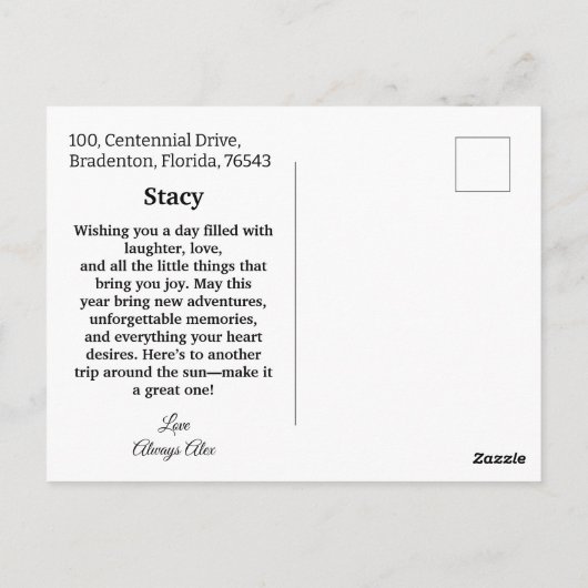 Carte postale Quirty Jester & Puppet King Rose (Dos)