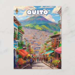 Carte Postale Quito, a city perched in the Andes