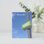 Carte Postale quitter adieu (Debout devant)