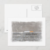 Carte Postale Quitter = Gagner la Dernière cigarette anti-tabac (Devant / Derrière)