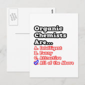 Carte Postale Quiz de chimiste biologique...Plaisanterie (Devant / Derrière)