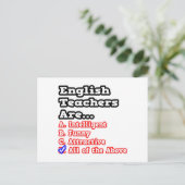 Carte Postale Quiz de l'enseignant anglais...Plaisanterie (Debout devant)