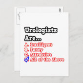 Carte Postale Quiz de l'Urologue...Plaisanterie (Devant / Derrière)
