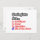 Carte Postale Quiz du géologue...Plaisanterie (Devant / Derrière)