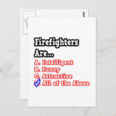Carte Postale Quiz du pompier...Joke (Devant / Derrière)