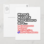 Carte Postale Quiz du survivant de l'attaque cardiaque (Devant / Derrière)