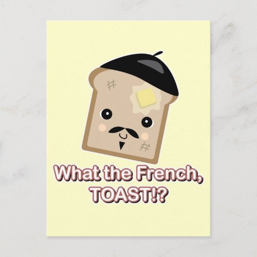 Carte Postale quoi le pain français (Devant)