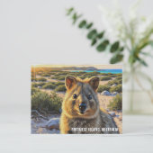 Carte Postale Quokka dans Rottnest Island Australie (Debout devant)