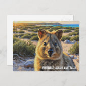 Carte Postale Quokka dans Rottnest Island Australie (Devant / Derrière)