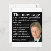 Carte Postale Quota de Bill Clinton (Devant / Derrière)
