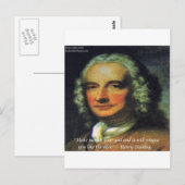 Carte Postale Quota de Henry Fielding "If Money's Your God" (Devant / Derrière)