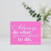 Carte Postale Quotable - Faites ce que vous craignez le plus - C (Debout devant)