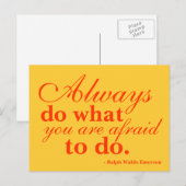 Carte Postale Quotable - Faites ce que vous craignez le plus - C (Devant / Derrière)