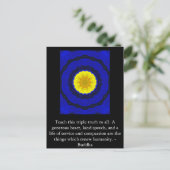 Carte Postale QUOTATION DE Bouddha - Apprenez cette triple vérit (Debout devant)