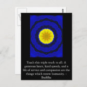 Carte Postale QUOTATION DE Bouddha - Apprenez cette triple vérit (Devant / Derrière)
