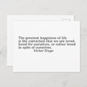 Carte Postale Quote about life (Devant / Derrière)