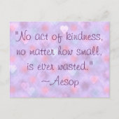 Carte postale Quote Aesop Kindness (Devant)