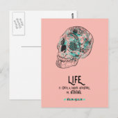 Carte postale Quote de vie audacieuse (Devant / Derrière)