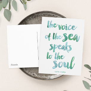 Carte postale Quote-Part mer Watercolor