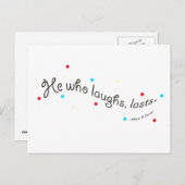 Carte postale Quotes de motivation du bonheur (Devant / Derrière)