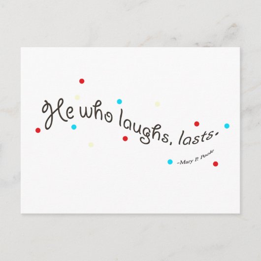 Carte postale Quotes de motivation du bonheur (Devant)